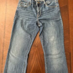 Old Navy Women's Kicker Boot-Cut Blue Jeans, Size 6 Long